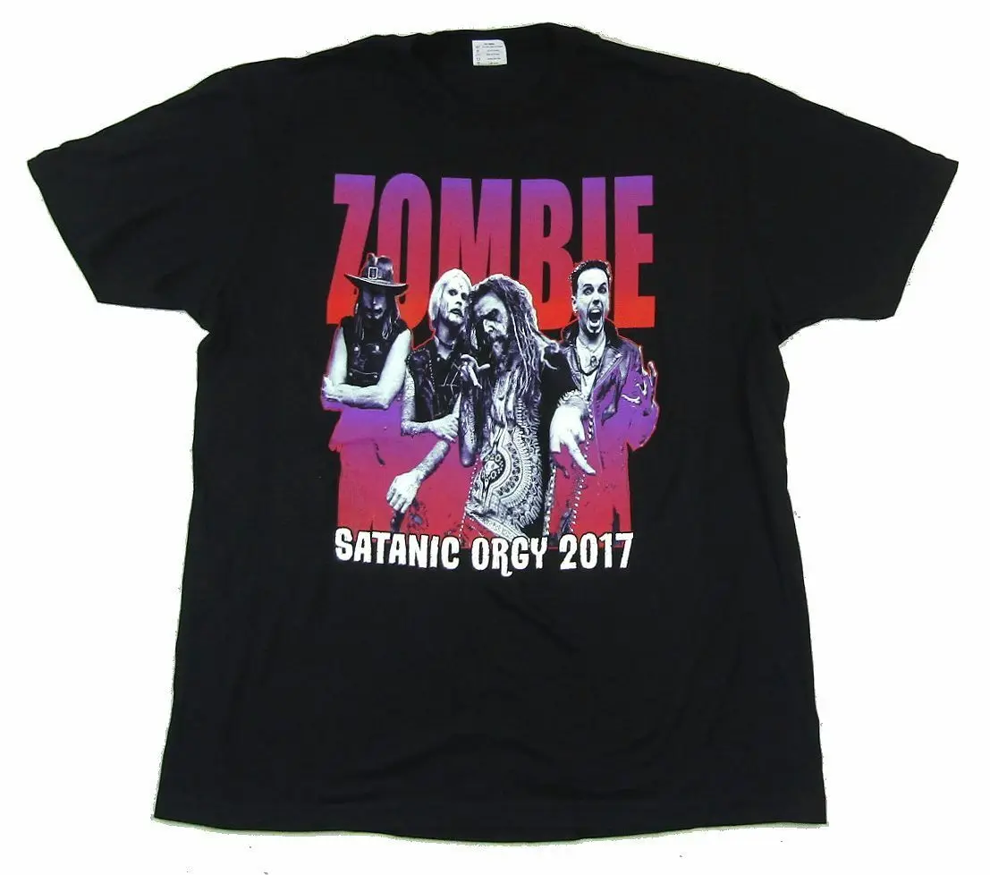 Роба Зомби сатанинская секс Tour 2017 черная футболка новый официальный Мерч летние