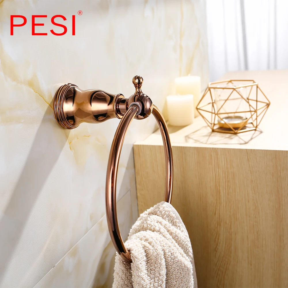Латунные аксессуары для ванной комнаты Розовый Золотой крючок халата пальто