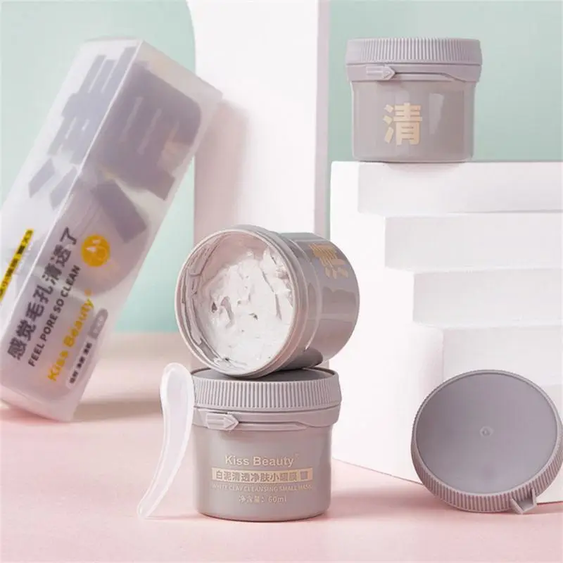 

Kiss Beauty White Clay Clear Skin Purifying Refreshing Oil Control Blackheads Brightening Complexion Deep Cleansing mask TSLM1