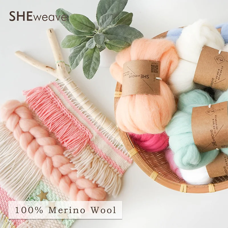 2 м/шар Шерсть ровинг шерстяная пряжа тканая для ткачества гобеленов влажного