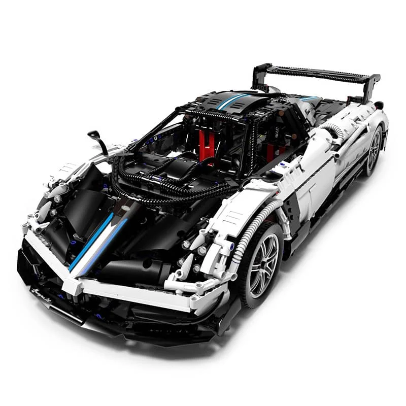 

Модель строительных блоков 1:8 белый Huayra BC Roadster Супер Скоростной Спорт гоночный автомобиль кирпичи технический набор MOC подарки игрушки