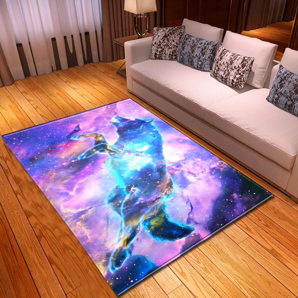 Мультяшные животные волк 3D печать ковры мягкий фланелевый домашний ковер