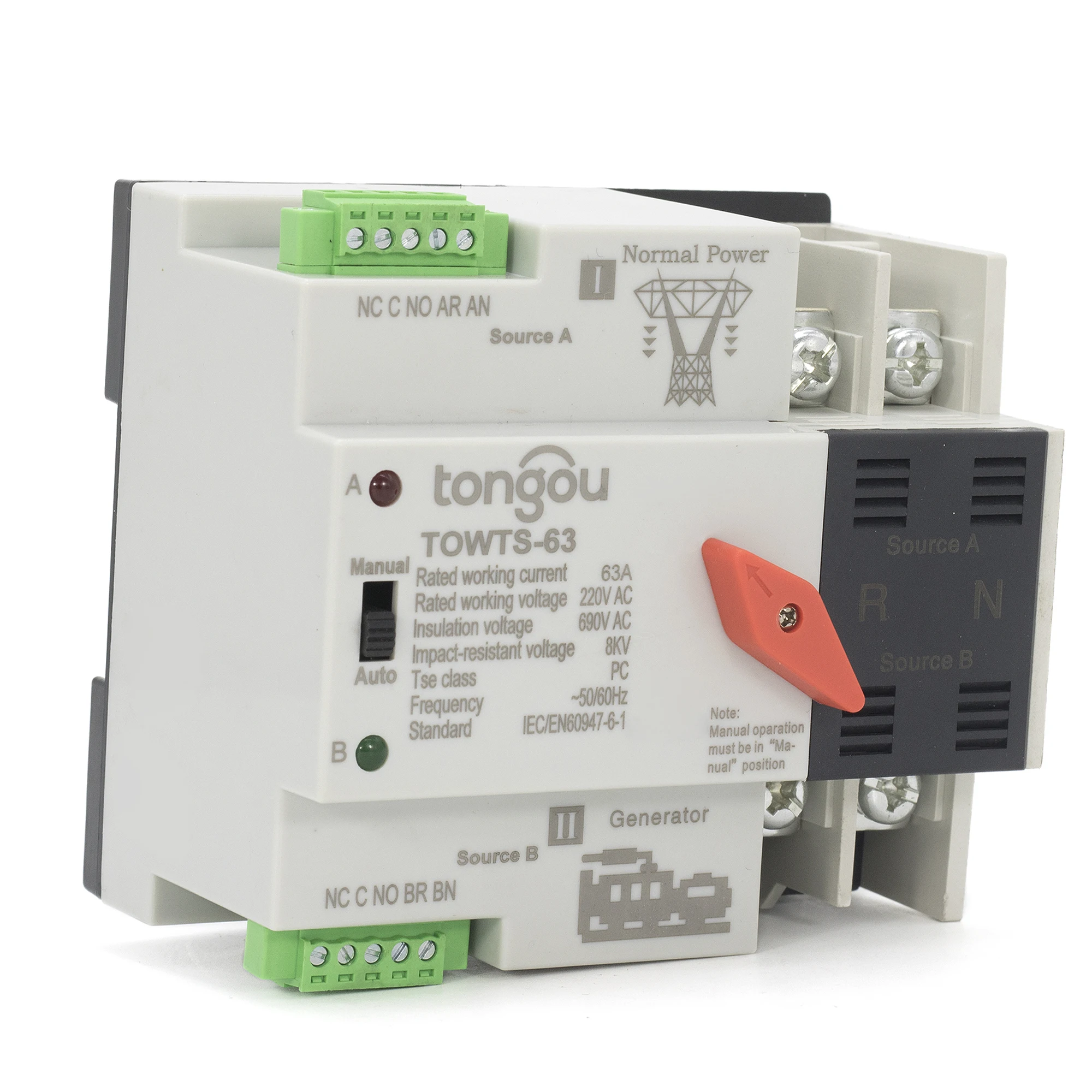 2P 3P 4P Din Rail ATS Dual Power Automatic Transfer Switch Electrical Selector Switches Uninterrupted 63A 100A Mini | Обустройство