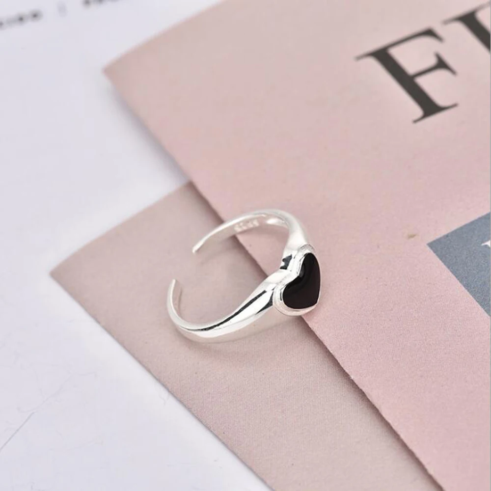 

Korean Fashion Crying Heart Ring For Women Girls Trendy Cute Geometric Sad Tears Faces Open Ring Jewelry
