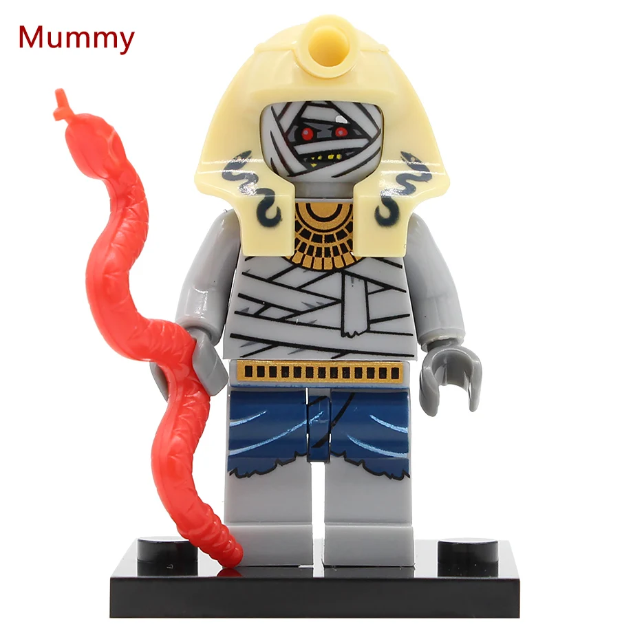Mummy X0161 фигурка ацтеков Египетский воин викингов Atlantis Мумия Фараон Одиночная распродажа варварские строительные блоки Набор Модель Кирпичи Игрушка - Цвет: Mummy