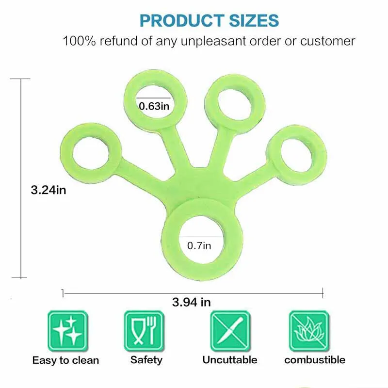 Silicone Hand Puller Finger Resistance Bands Rehabilitation Trainer Expander Grip Pull | Спорт и развлечения