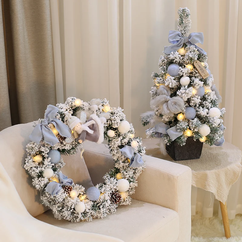

Handcraft Christmas Figurines Wreath Display Home Garden Vintage Tree Bedroom Adornos De Navidad Christmas Decoration 60BJ