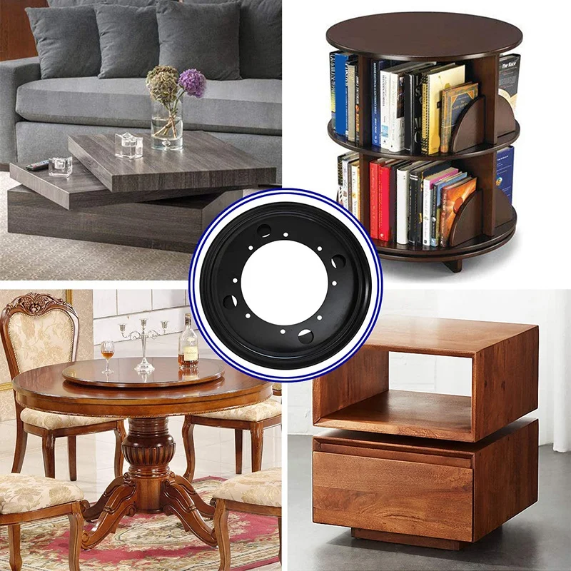 

2Pack Lazy Susan Hardware,9inch Rotating Bearing Plate 5/16inch Thick, Turntable Swivel Base for Rotating Table, Tray