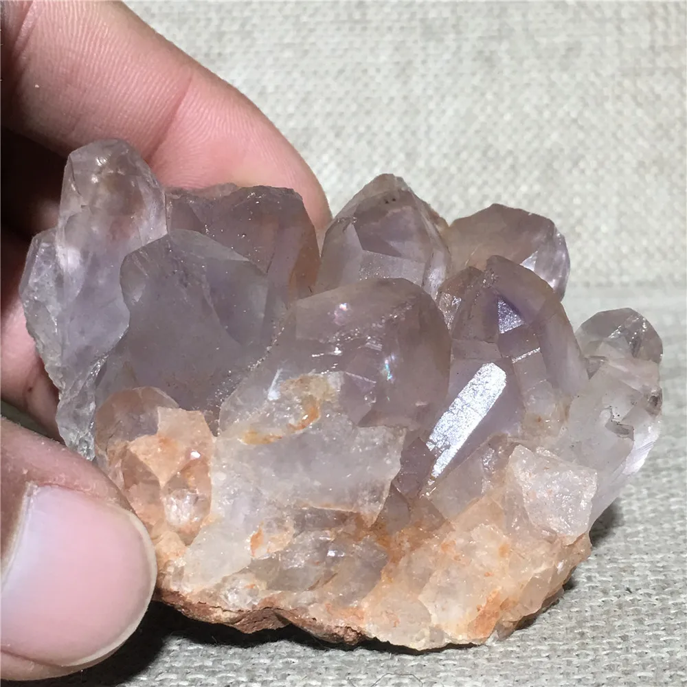 Натуральный Аметист образца обработки с украшением в виде кристаллов кварц