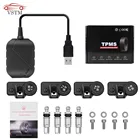 USB Android TPMS автомобильный датчик давления в шинах с 4 внешними датчиками 116 psi система мониторинга сигнализации 5 в Беспроводная передача TPMS