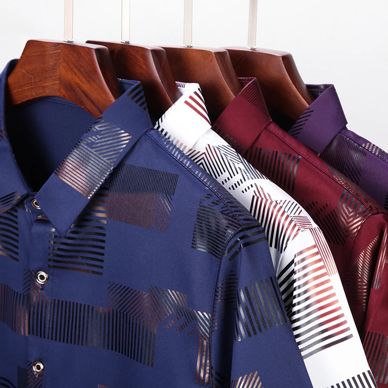 2021 брендовая Повседневная летняя Роскошная клетчатая приталенная Мужская