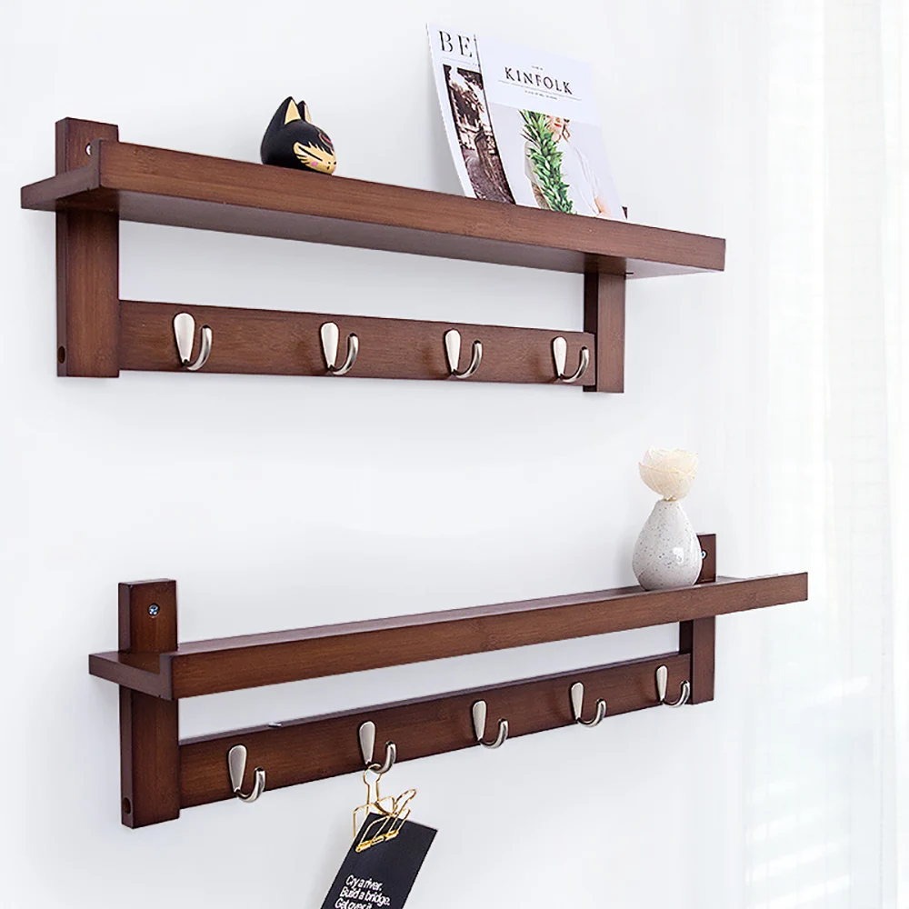 Скандинавская вешалка для дверей из массива дерева с крючком настенная хранения