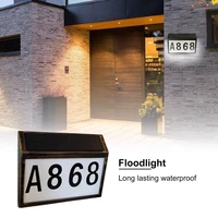 house numbers solar powered light address sign led solar lamp outdoor waterproof plaque lighting for home yard street