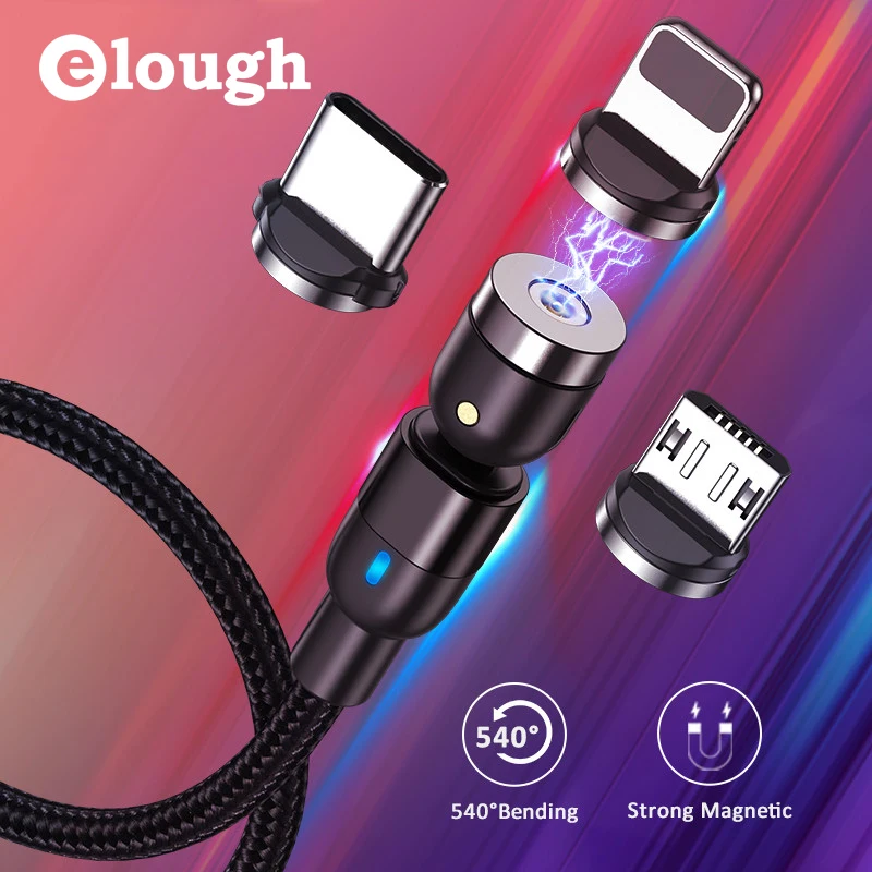 Магнитный кабель Elough с поворотом на 540 градусов магнитное зарядное устройство