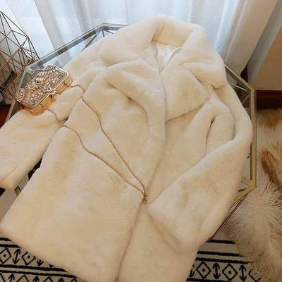 

Top High-end New Style Fashion Women Faux Fur Coat S76 high quality