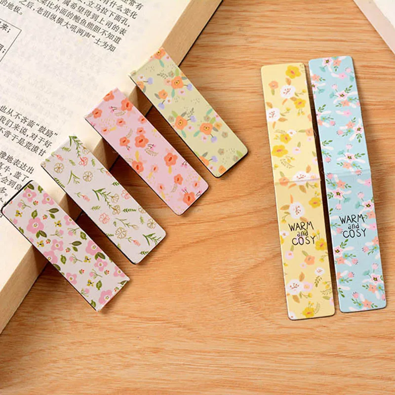 6 шт./лот милые канцелярские Серебристые магнитные закладки креативные цветные