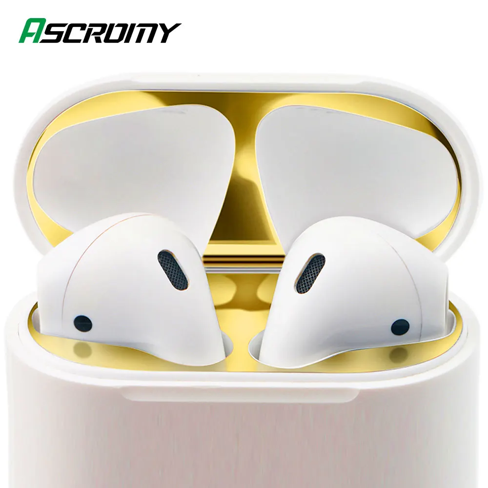 Пыленепроницаемый металлический пылезащитный стикер для Apple Airpods 2 1 Air pods Airpod