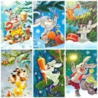 HUACAN 5D DIY Алмазная картина полная дрель Кролик Вышивка животное Новое поступление алмазное искусство мозаика Рождественское украшение