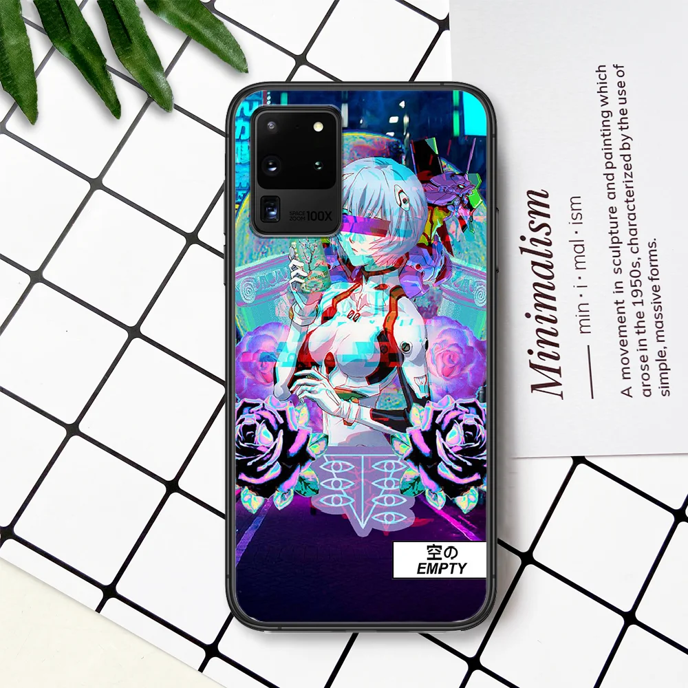 

Anime Genesis Evangelion NGE EVA Phone Case For Samsung Galaxy Note S 8 9 10 20 Plus E Lite Uitra black Shell Pretty Cover Trend