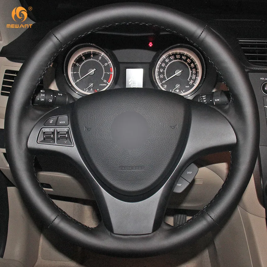 MEWANT черный чехол на руль автомобиля из натуральной кожи для Suzuki Kizashi 2010
