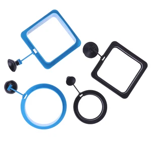 Аквариумное кольцо для кормления, станция для аквариума, плавающий поднос для еды, кормушка, квадратный круглый аксессуар, присоска для водного растения