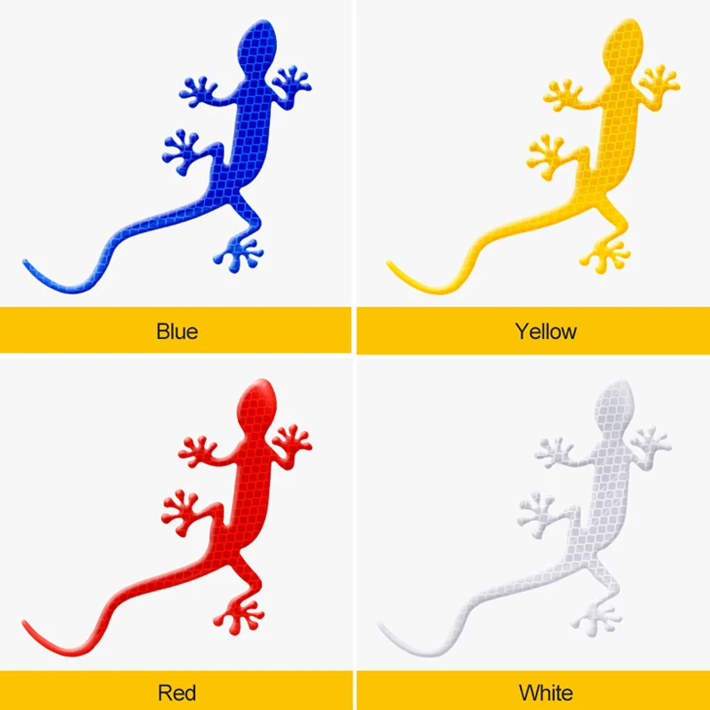 

Newly Car Reflective Strips Gecko Shape Warning Tape Reflector Sticker Decals Mark for Night Driving