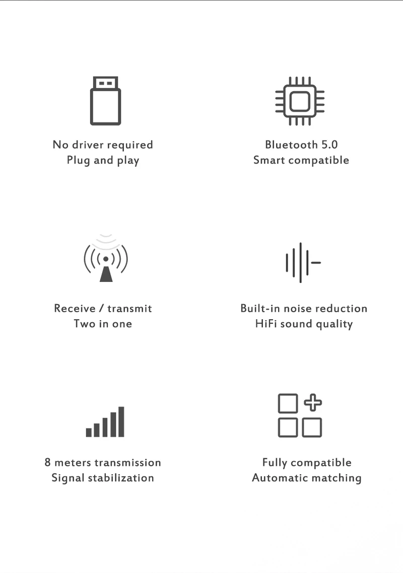 Bluetooth 5 0 стерео аудио 2 в 1 приемник передатчик Мини AUX USB 3 мм разъем для ТВ ПК IPod