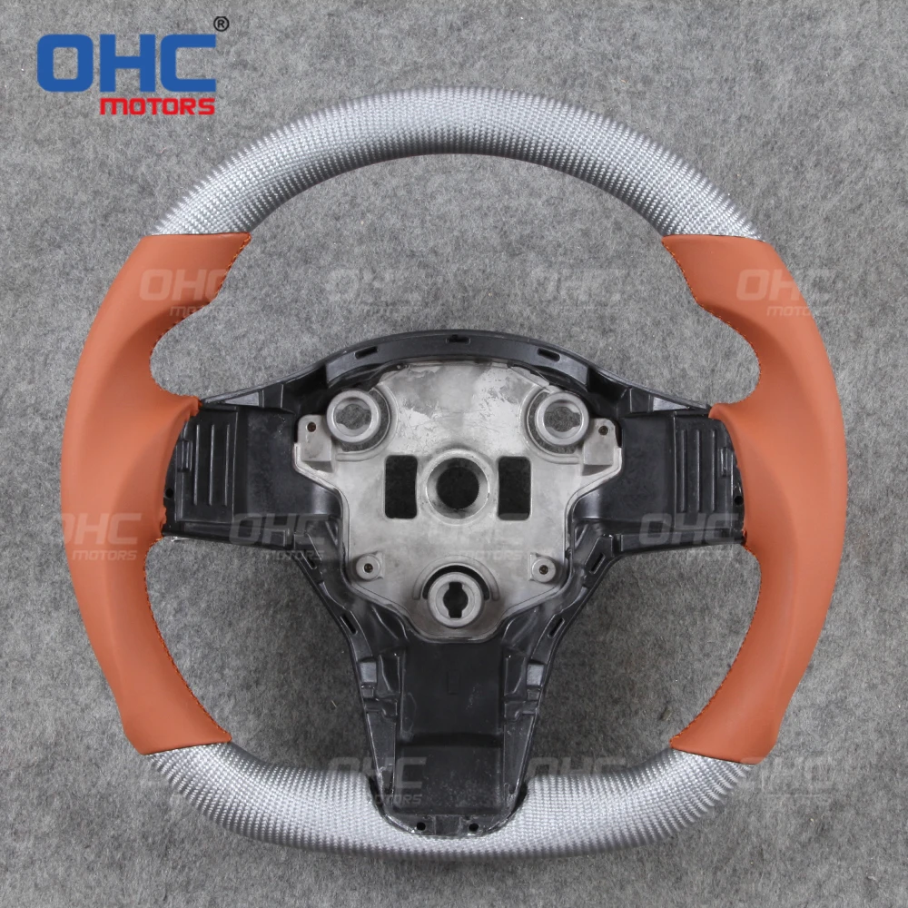 

100% Real Carbon Fiber Steering Wheel compatible for Tesla Model 3