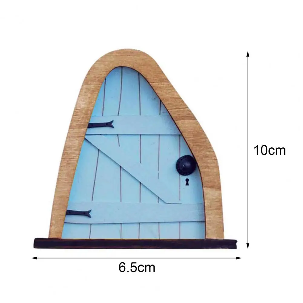 

New Gnome Door Fun Miniature Wood Cute Gnome Home Yard Balcony Door for Trees Fairy Dwarf Door Tree Decorations Wholesale