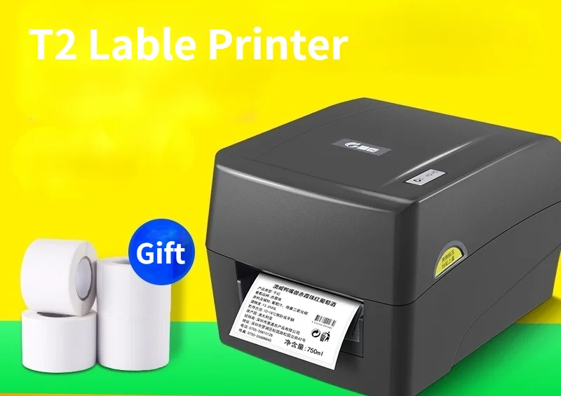 

NIIMBOT T2 Wired Label Printer Self-adhesive Bar Code Price Commodity Label Paper Carbon Tape Thermal Printer Store Market Offer