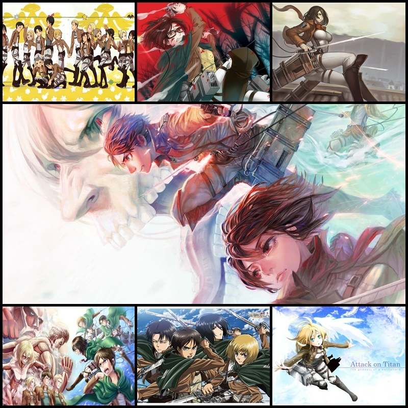 Купите три и отправьте одну японскую аниме атаку на титанов винтажные крафт