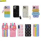 Мягкий силиконовый чехол Pop Fidget Toys Push Bubble для Realme C1 C3 C3i C11 C12 C15 C17 C20 C20A C21 C25 C25s