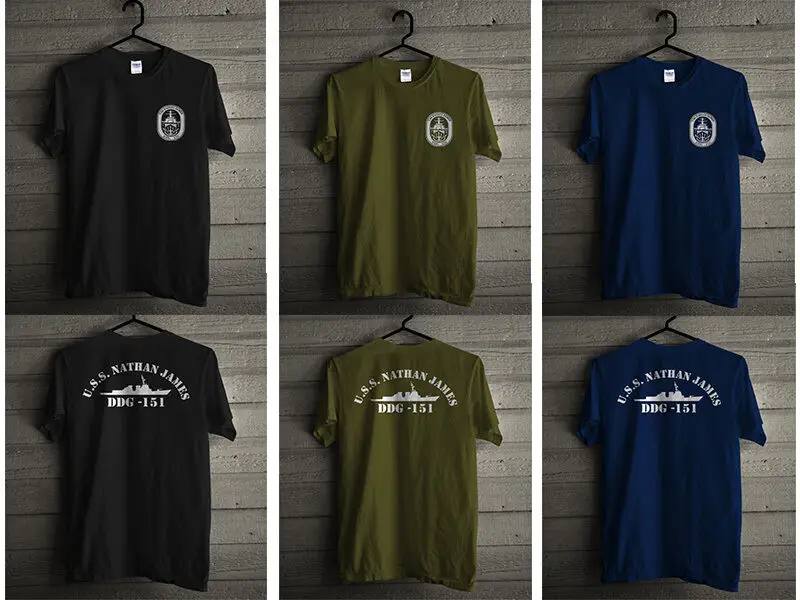 

New! Uss Nathan James Ddg 151 The Last Ship Film 6A Movie Spears of Navy 2019 Fashion Unisex Tee 2 Side