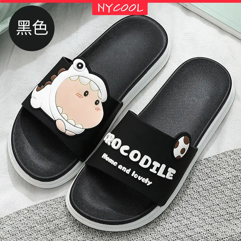 

NYCOOL Men Women Parent-Child House Slippers Kids Flip Flops Girls Boys Cartoon Shoes Children Beach Shoes Pupil Junior Footwear