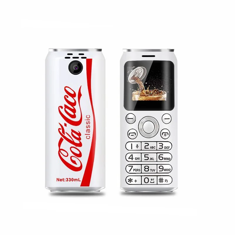 White Милый карманный мини мобильный телефон SATREND K8 X8 1,0 дюймов cola форма телефон MP3 Bluetooth номеронабор запись звонков маленький мобильный телефон - Цвет: White