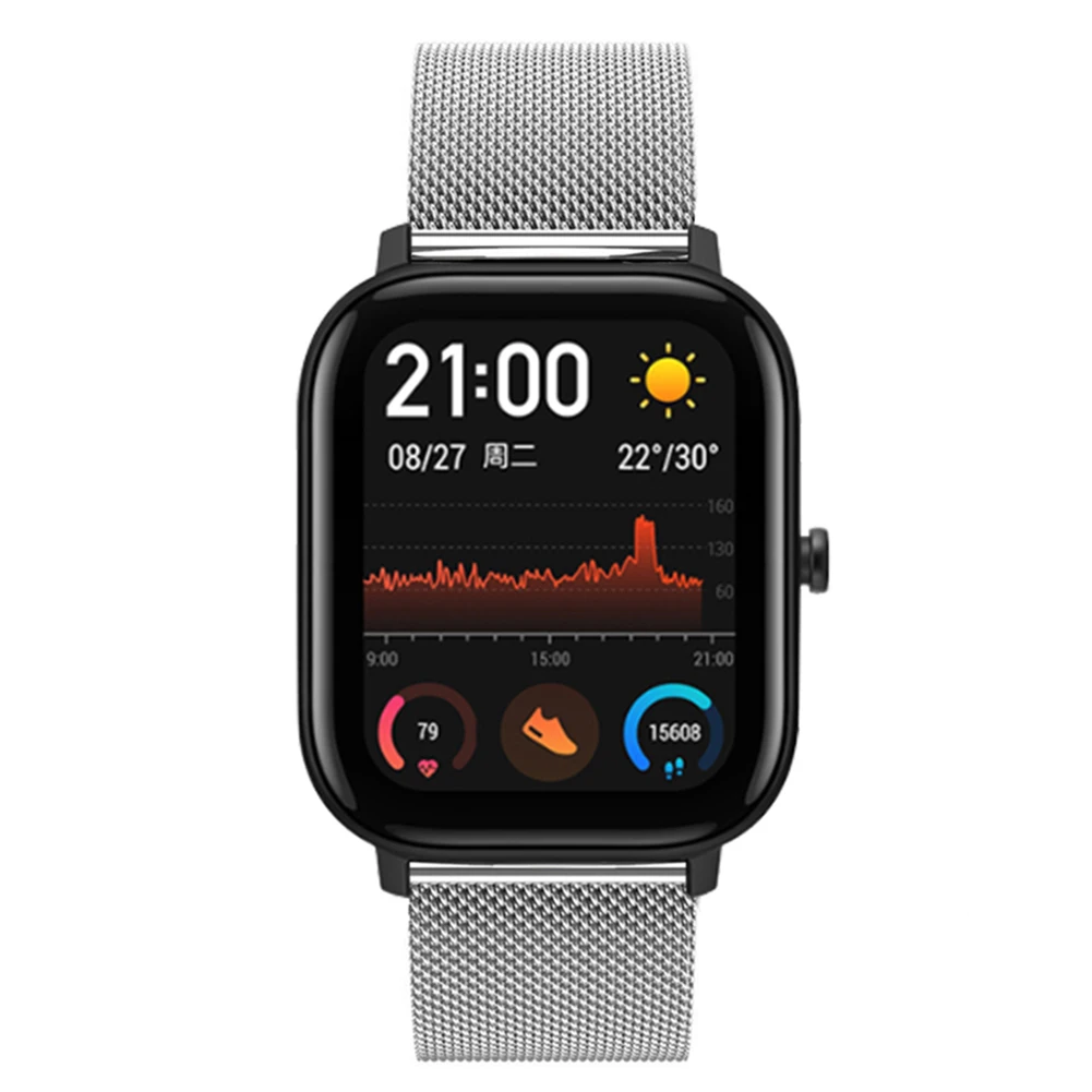 Сменный Браслет из нержавеющей стали для часов Huami Amazfit GTS JS26|Ремешки часов| |