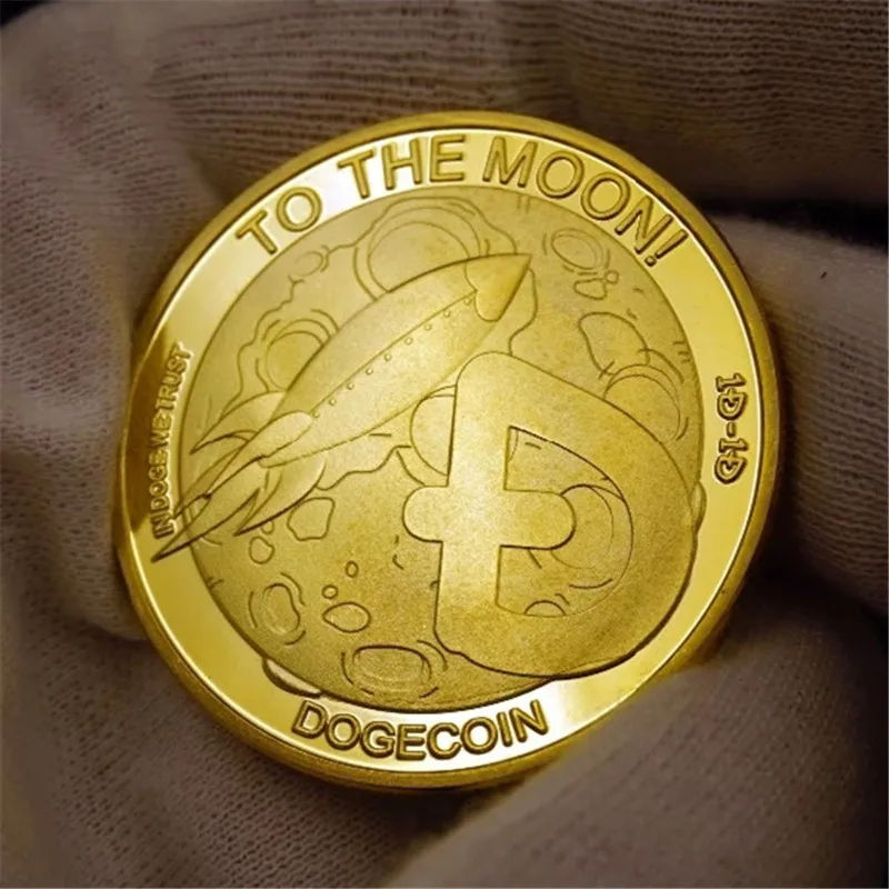 Забавные Позолоченные памятные монеты догкоин с милым рисунком собаки