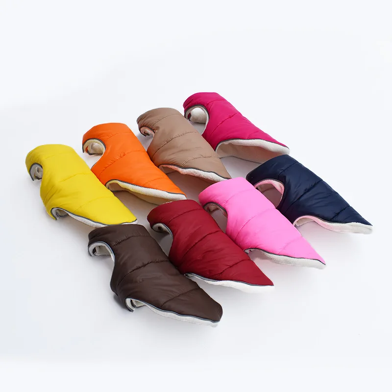 Теплая зимняя одежда для собак Светоотражающий Жилет щенков Удобный флисовый