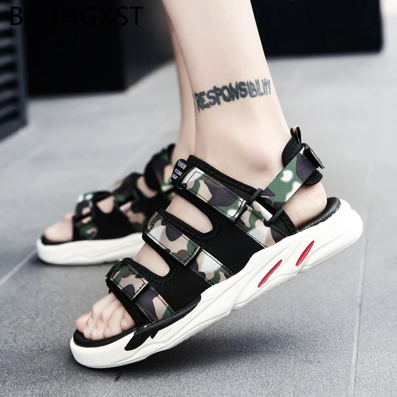 Мужские летние туфли Большие размеры Модные сандалии гладиаторы для мужчин