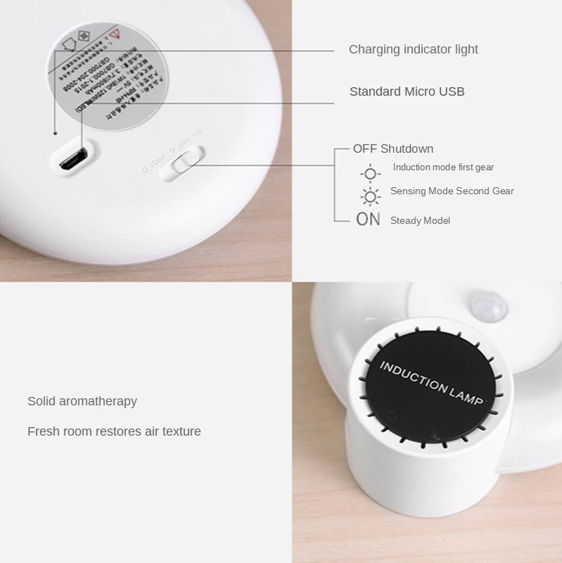 

Led Night Light Rechargeable Aromatherapy Smart Toilet Lamp Corridor Bathroom Motion Sensor Lighting Bedroom Decoration Living R