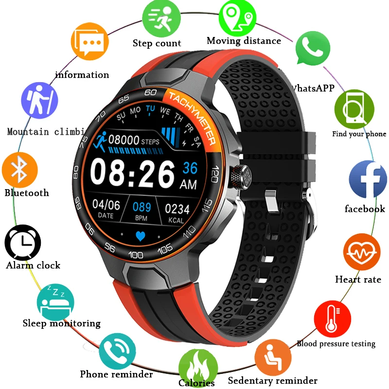 

LIGE Smart Watch Men Heart Rate Blood Pressure Monitoring IP68 Waterproof Outdoor Sports Pedometer Fitness Tracking Smartwatch