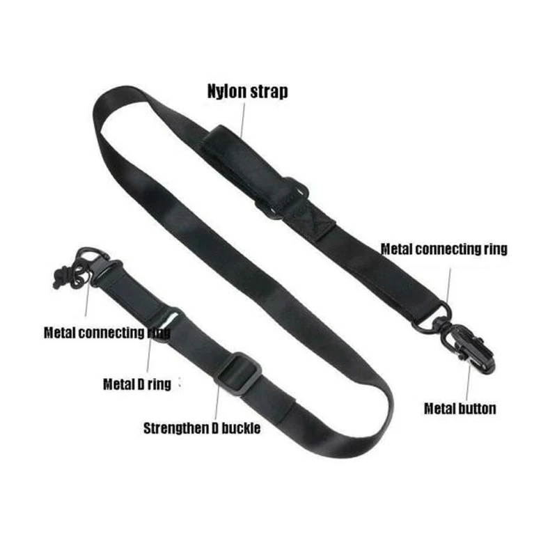 Тактический ремень для ружья 2-точечный металлический ремешок оружия армейская