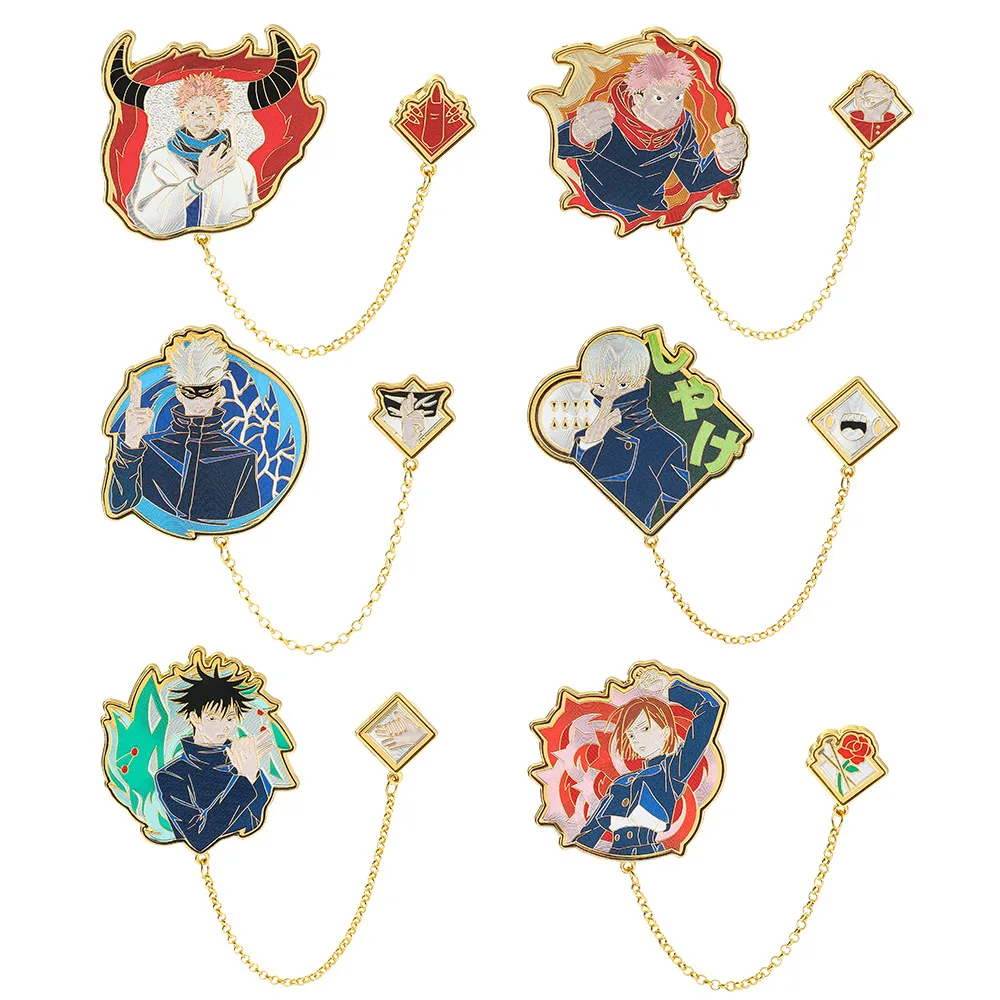 

1 Pcs Hot Japan Anime Jujutsu Kaisen Enamel Pin Brooches Figure Itadori Yuji Gojo Satoru Metal Badges for Clothes Backpack Toys