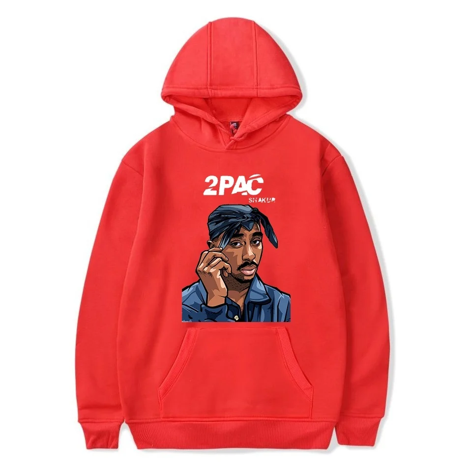 Худи с принтом Rapper Tupac 2pac осенняя уличная одежда для мужчин и женщин модная