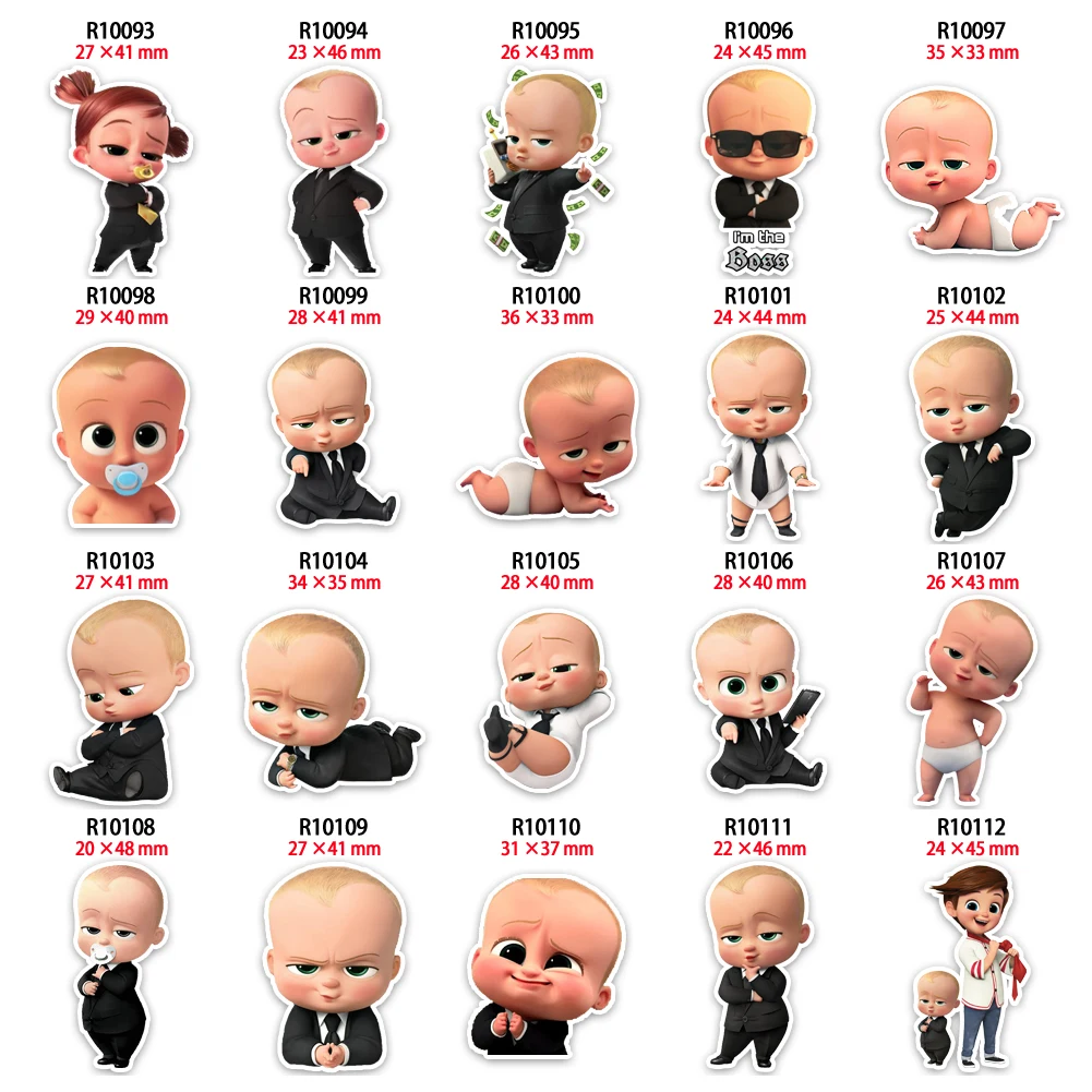 

Cute Boss Baby Boy Cartoon Acrylic Flatback Resin Printed 10pcs/lot for Earring Keychains DIY Decorations Accessories