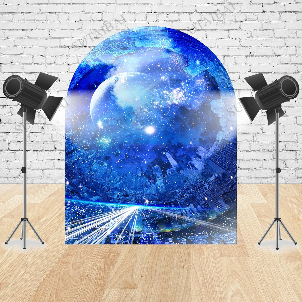 

Night Sky Glitter City Architecture Photo Wallpaper Wall Backdrop Photocall Photo Background Photography Photobooth Decor Banner