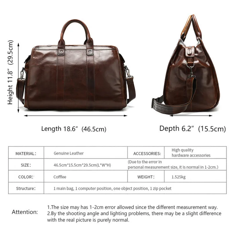 High Quality Classic Laptops Briefcase Genuine Natural Leather Bags Men's Travel 15.6 Inch Bag Man Business Bag For Macbook Pro