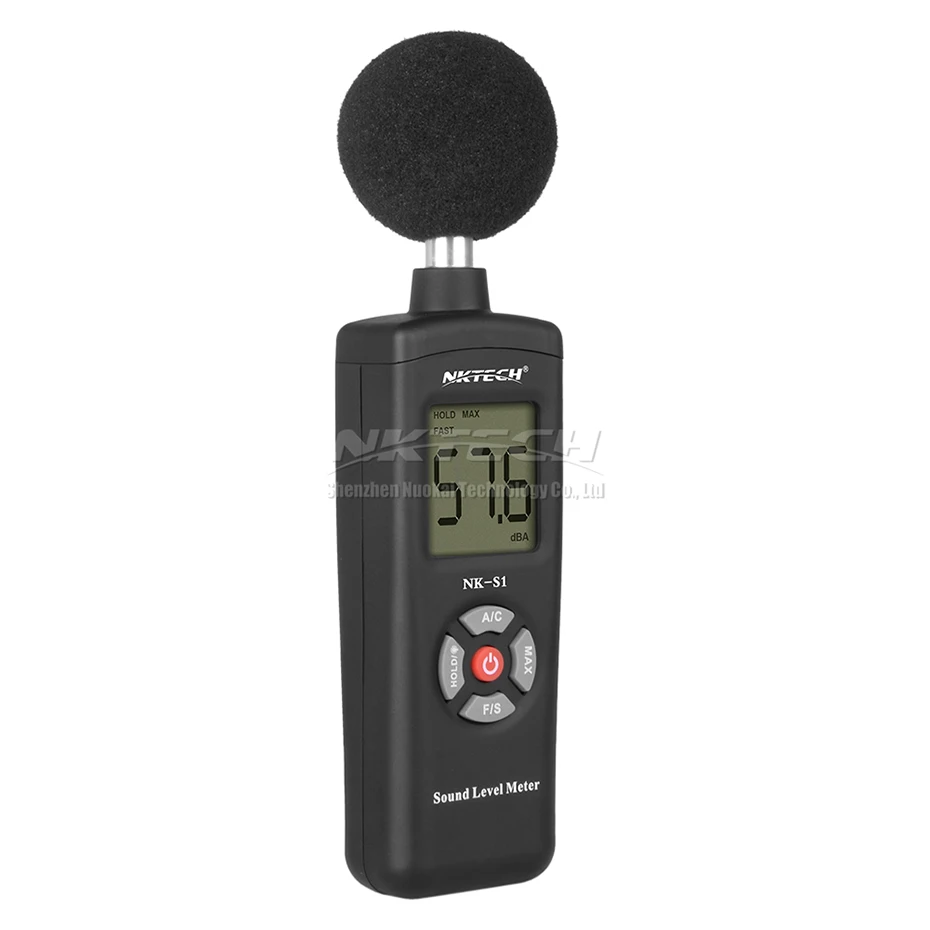 Nktech NK S1 цифровой ЖК дисплей шумомер Шум уровень 30 130dB частота 31.5 Гц ~ 8 кГц Тесты