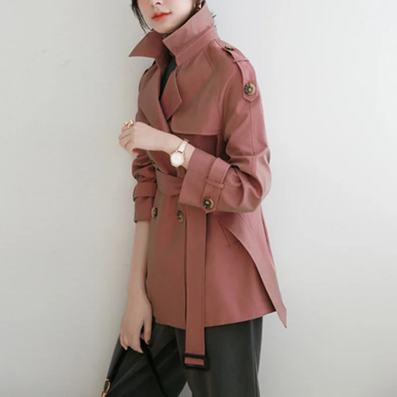 

SHZQ осенне-зимняя новая стильная женская ветровка, короткая маленькая куртка, средней и длинной женской ветровка