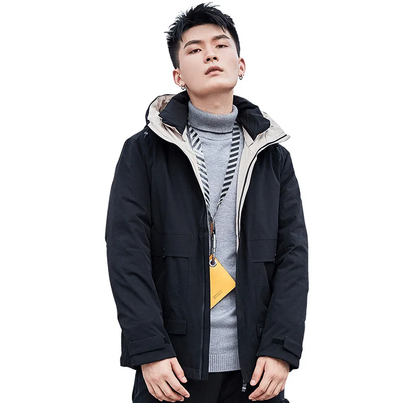 

men's Leisure clothing the new winter 2020 short men hooded down jacket fashion popular teenagers feather coat